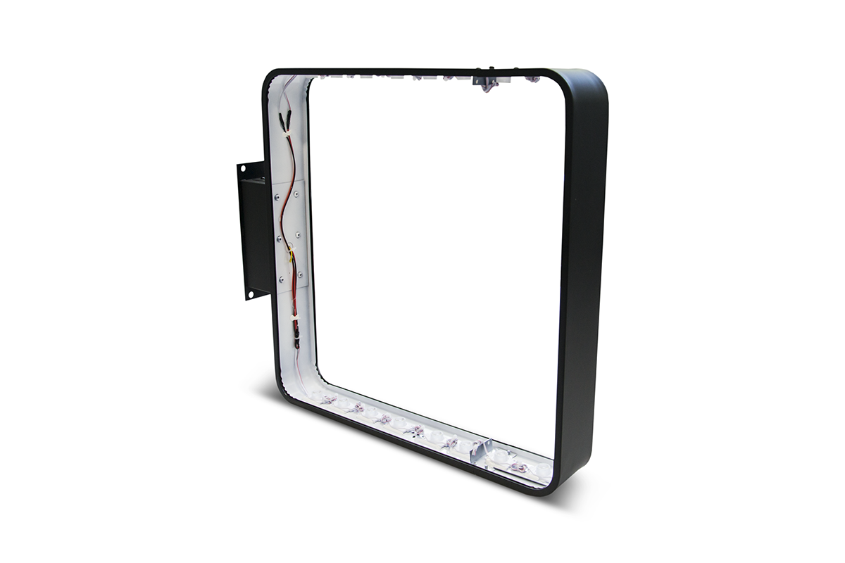 Insegne a bandiera LED Insegna a bandiera LED quadrata 60 cm — dettaglio 3