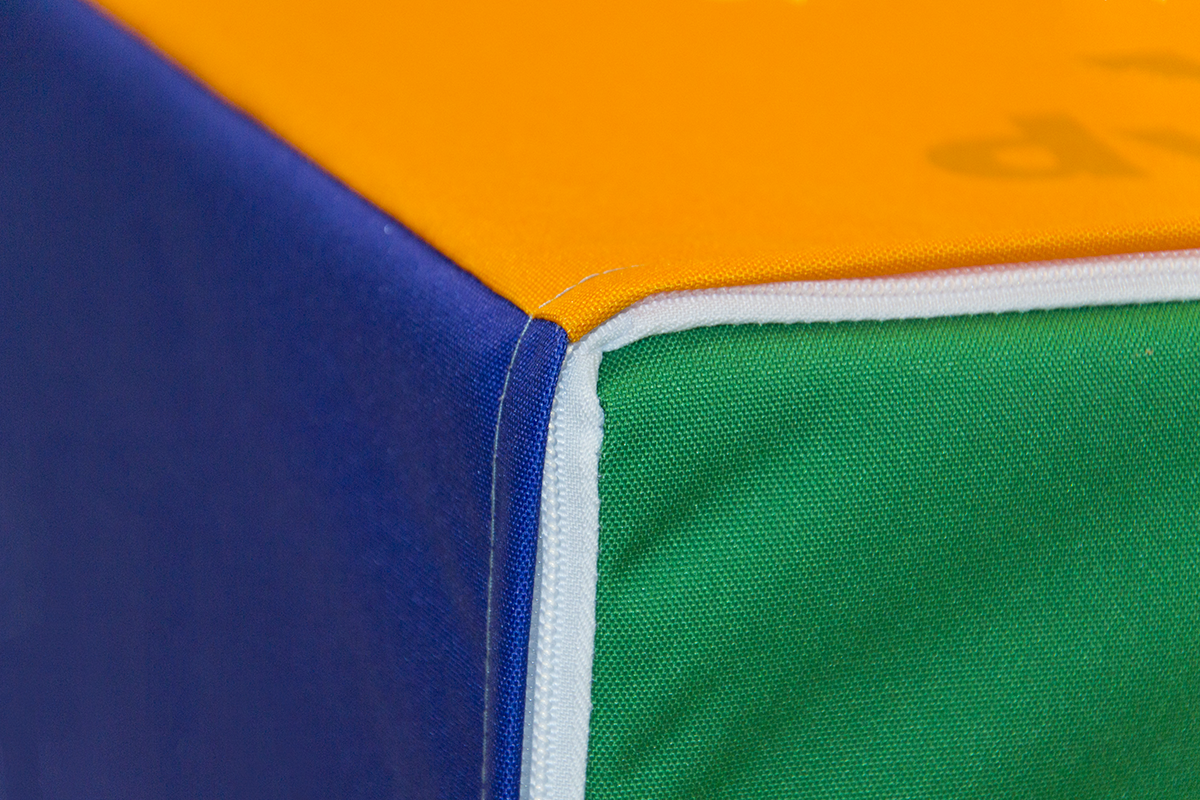 Pouf pubblicitari in foam Pouf cubo 40 cm stampato — dettaglio 4