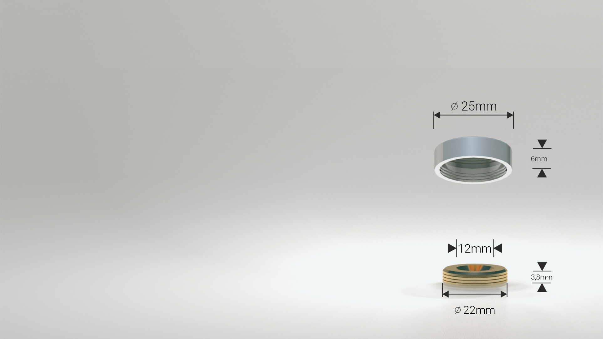 Copri-vite decorativi Zaślepki na śruby aluminium czarny 25mm — dettaglio 3