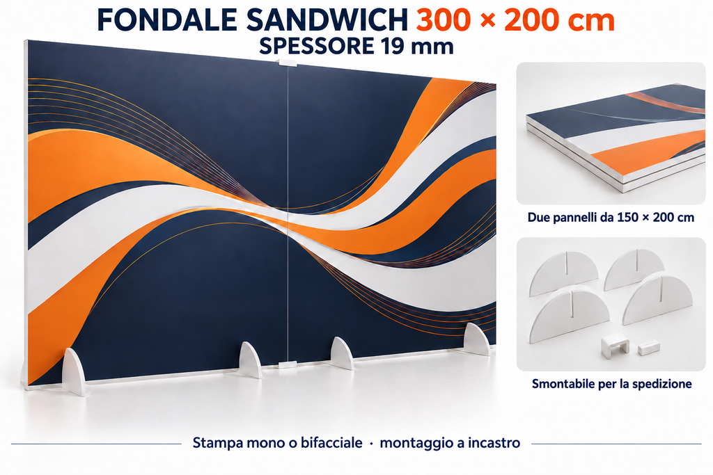 Fondale sandwich 300 × 200 cm